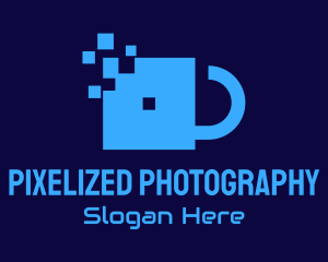 Blue Pixel Application logo design