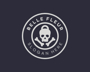 Kettle Bell Skull  logo design