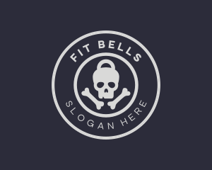 Kettle Bell Skull  logo design