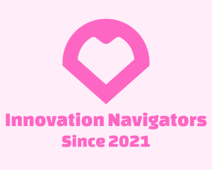 Pink Heart Locator logo design