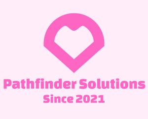 Pink Heart Locator logo design