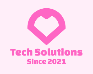 Pink Heart Locator logo