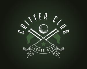 Golf Club Flag logo design