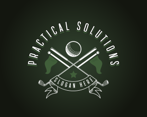 Golf Club Flag logo design