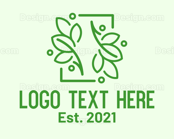Natural Leaf Frame Logo