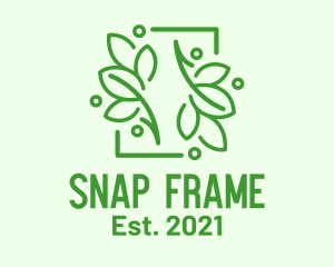 Natural Leaf Frame logo design