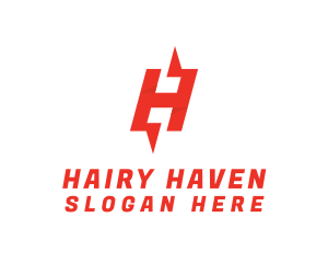 Modern Red Letter H logo design