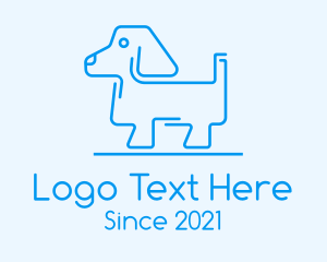 Blue Dog Line Art logo