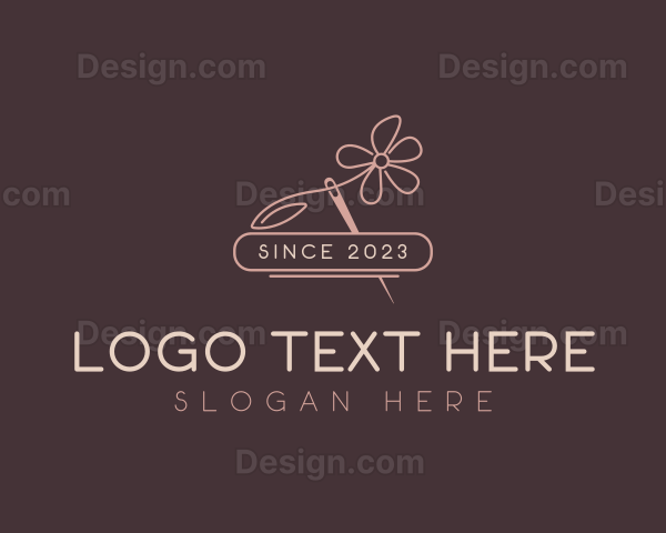 Flower Fashion Seamstress Logo