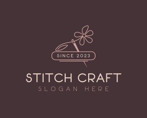 Flower Fashion Seamstress logo design