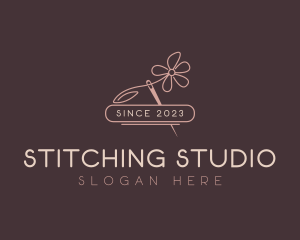 Flower Fashion Seamstress logo design