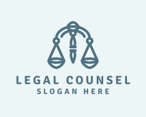 Blue Legal Lawyer logo design