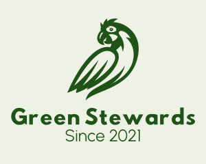 Green Wild Parrot logo design