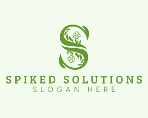 Eco Flower Letter S logo design