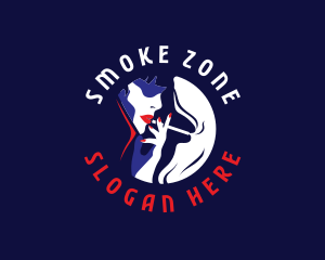 Smoking Woman Cigar logo