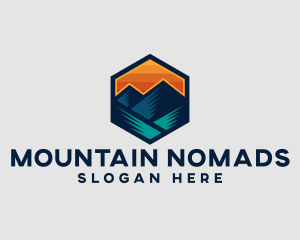 Camping Mountain Travel logo design