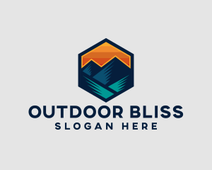 Camping Mountain Travel logo design