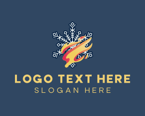 Snowflake Fire Gradient logo