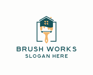 Brush Painting Maintenance logo design