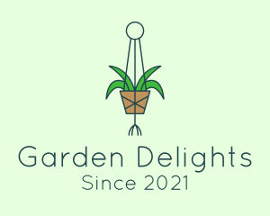 Hanging Garden Plant  logo design