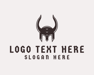 Norse Viking Helmet logo