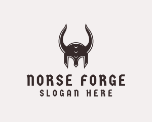 Norse Viking Helmet logo design