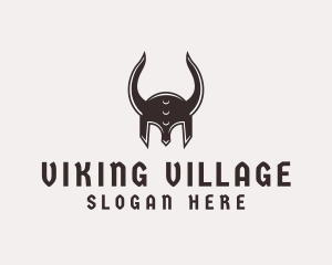 Norse Viking Helmet logo design