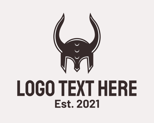 Viking-helmet logo example 4