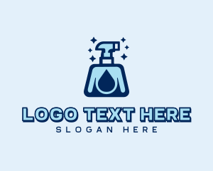 Clean Spray Bottle Droplet logo