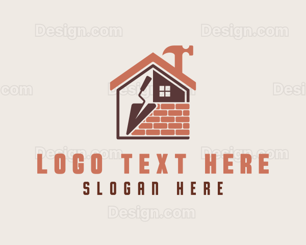 House Construction Carpentry Tools Logo