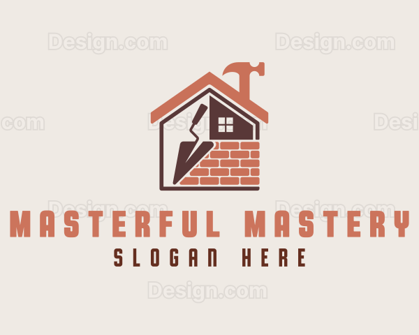 House Construction Carpentry Tools Logo