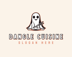 Ghost Chopsticks Cuisine logo design