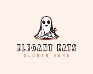 Ghost Chopsticks Cuisine logo design