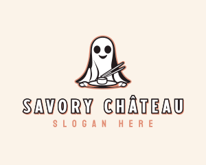 Ghost Chopsticks Cuisine logo design