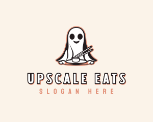 Ghost Chopsticks Cuisine logo design