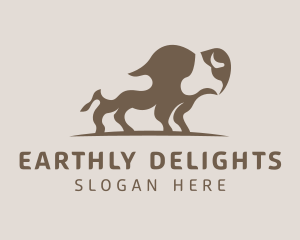 Wild Bison Animal logo