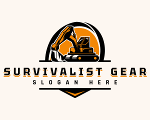 Industrial Excavator Construction logo design