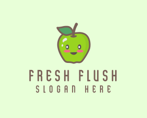 Happy Apple Fruit  logo design