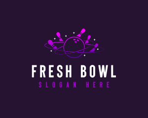 Bowling Galaxy League logo design