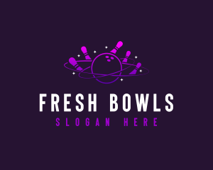 Bowling Galaxy League logo design