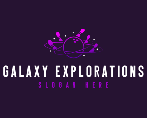 Bowling Galaxy League logo design