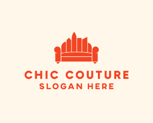 City Sofa Couch Furniture logo design