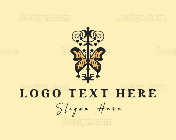 Premium Butterfly Key Logo