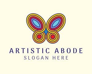 Insect Psychedelic Butterfly logo