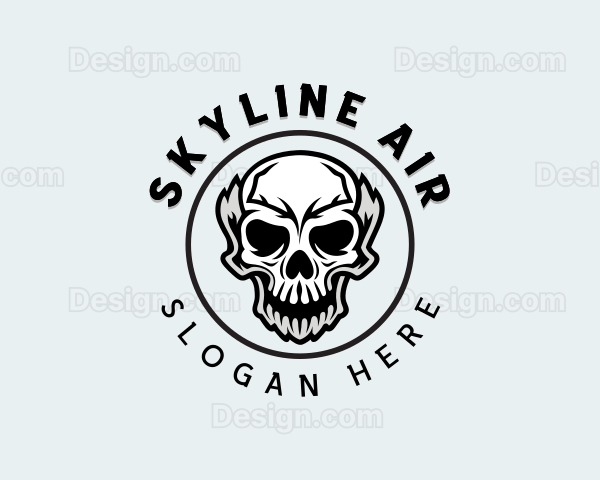 Gothic Indie Skull Logo