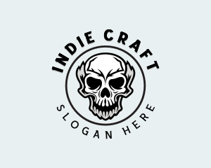 Gothic Indie Skull logo