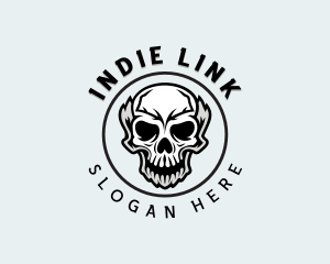 Gothic Indie Skull logo