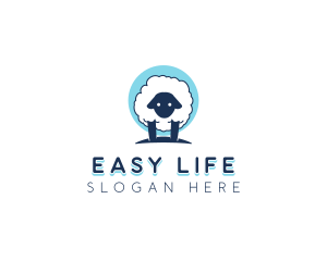 Fluffy Sheep Wool logo design