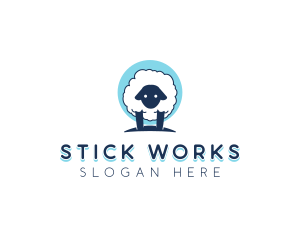 Fluffy Sheep Wool logo design