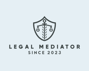 Law Shield Justice Scale logo design